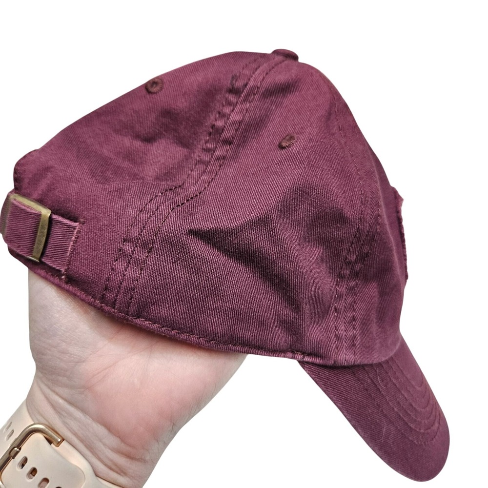 Life Is Good Cotton Baseball Cap With Quote Stop & Smell The Campfire Burgundy A - Picture 7 of 12